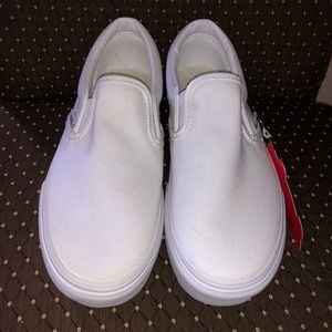Brand New White Platformed Vans